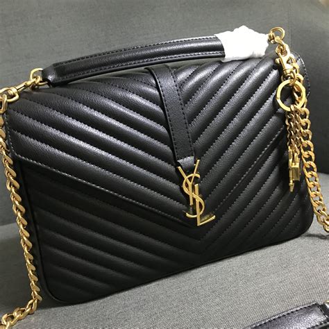 ysl black and gold purse|YSL black purse price.